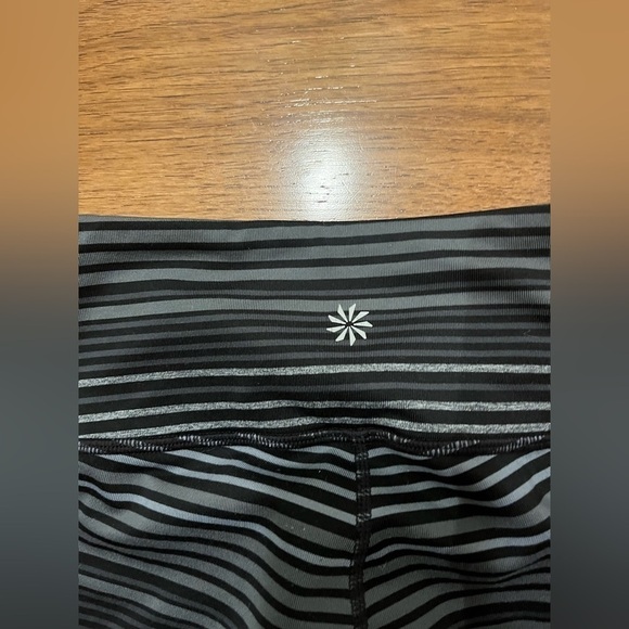 Athleta Colorblock Stripe Chaturanga Tight Leggings Size XXS Gray and black - Picture 5 of 6
